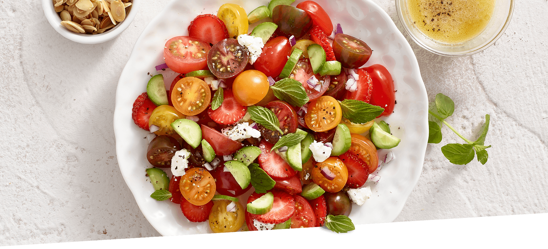Tomato Strawberry Salad header BG