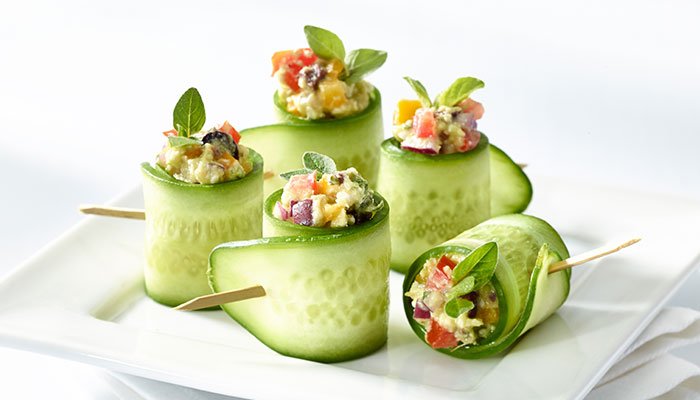 greek cucumber rolls display image