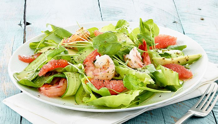 citrus shrimp salad display image
